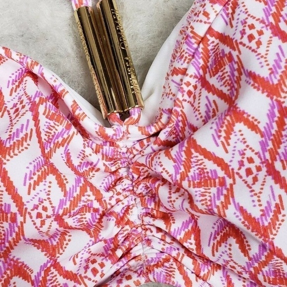 Melissa Odabash Diamond Pink Halter Bikini Top - Picture 5 of 7